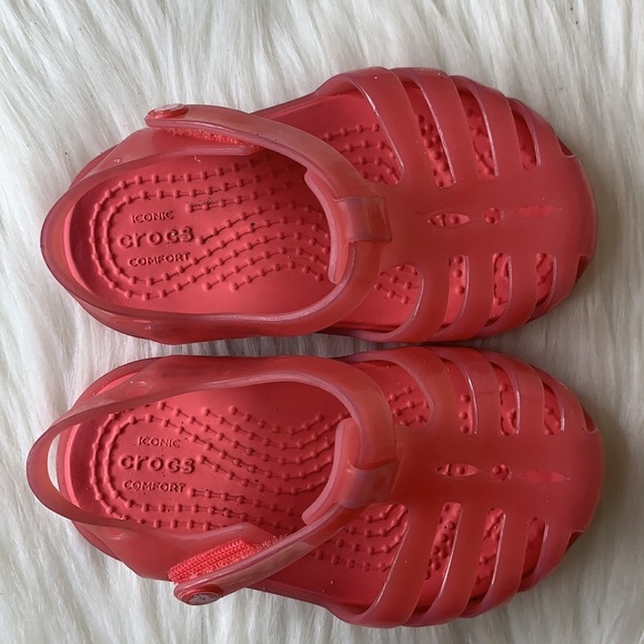 ❌SOLD❌Crocs Isabella Jelly Sandal Pink Size C4 - Picture 4 of 7